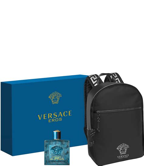 versace backpack eros|Versace cologne set with backpack.